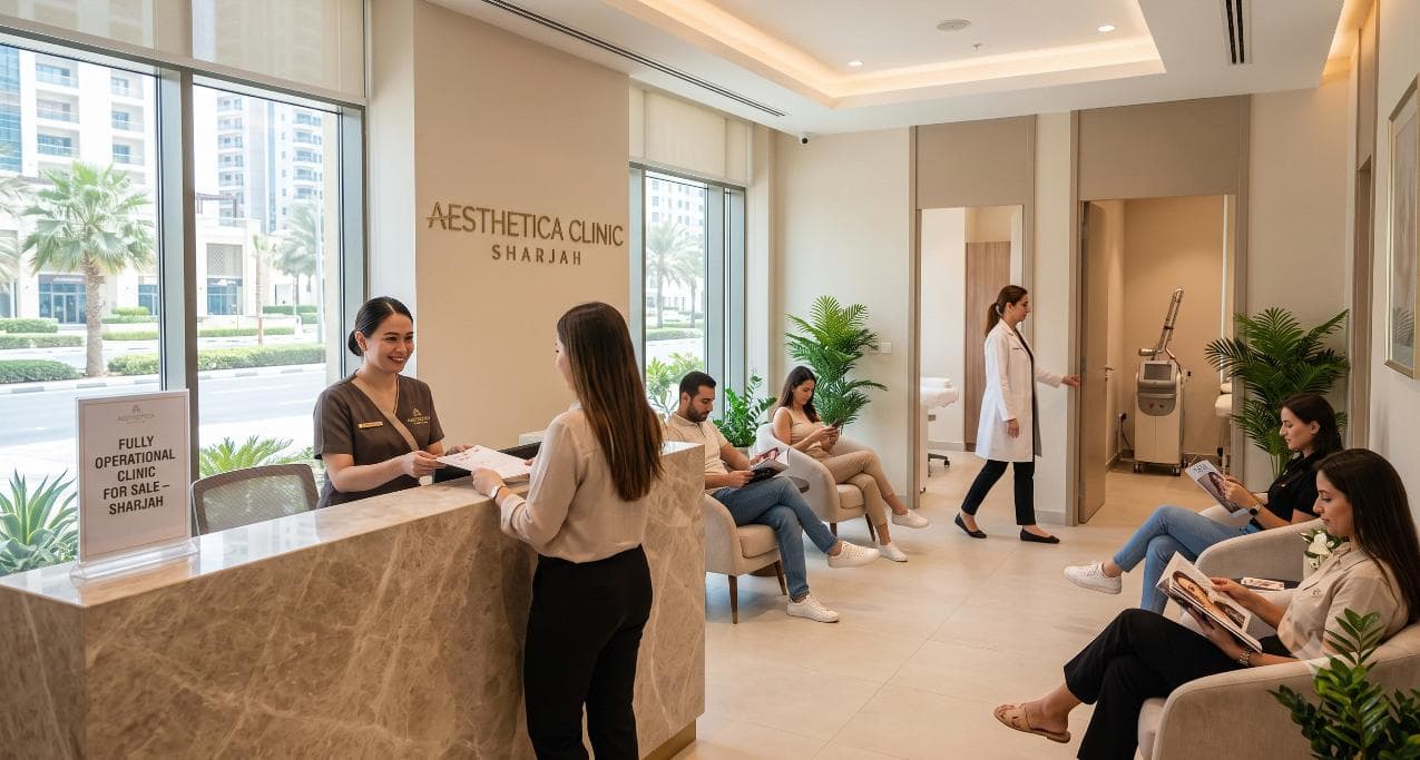 A well-established and fully operational Aesthetic Clinic is available for sale in Sharjah